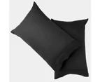 Black Hotel Bedding 1800TC Ultra Soft Sheet Sets Flat & Fitted Sheets with Pillowcase