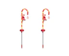 2Pcs Solar Christmas Candy Cane Pathway Lights Outdoor Garden Christmas Decorations