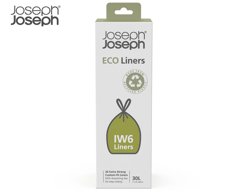 Joseph Joseph 30L IW6 Eco Bin Liners 20pk - Dark Grey