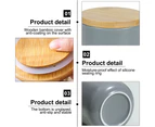 Ceramic sealed jar, multigrain storage jar, kitchen food storage jar (grey)