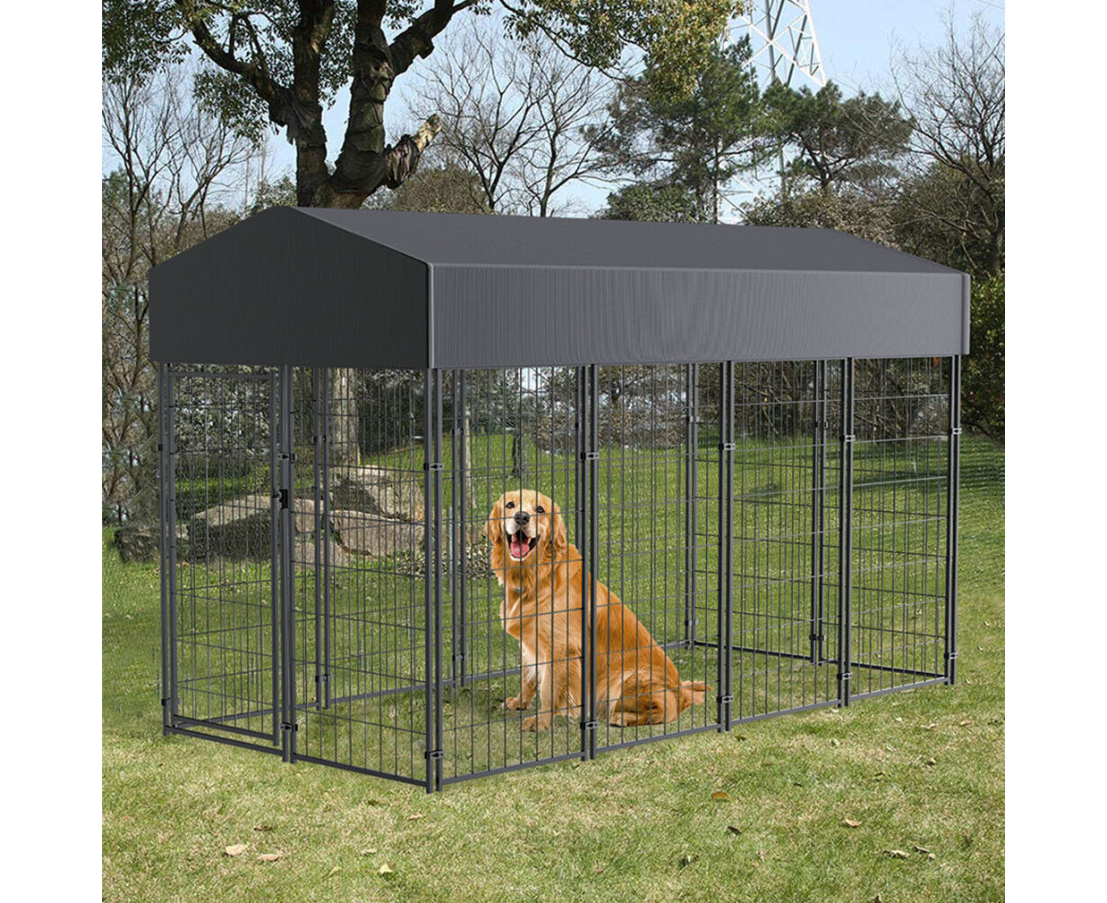 Outdoor dog kennel outlet covers