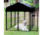 UNHO Large Outdoor Dog Playpen Kennel Pet Dog Exercise Playpen Crate Cage with Roof Cover