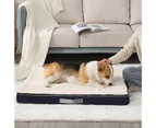 Dog Bed Bite-resistant Detachable Cover Anti-slip Bottom Dog Sleeping Bed for Living Room - Blue