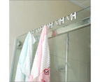 Space Aluminum Shower Glass Door Hook Free Hole Towel Rack Hanger for Key Organi