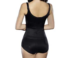 Women Body Shaper Full Body Tummy Slimming Corset Control Abdomen Shapewear - Black