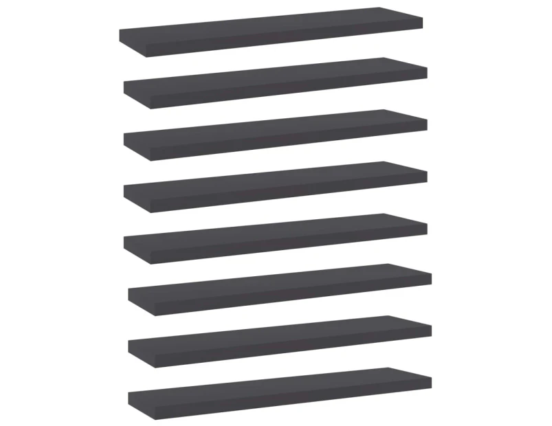 vidaXL Bookshelf Boards 8 pcs Grey 40x10x1.5 cm Engineered Wood