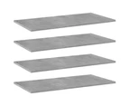 vidaXL Bookshelf Boards 4 pcs Concrete Grey 80x40x1.5 cm Engineered Wood