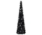 vidaXL Pop-up Artificial Christmas Tree Black 180 cm PET