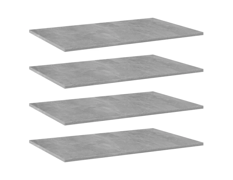 Bookshelf Boards 4 pcs Concrete Grey 80x50x1.5 cm Engineered Wood
