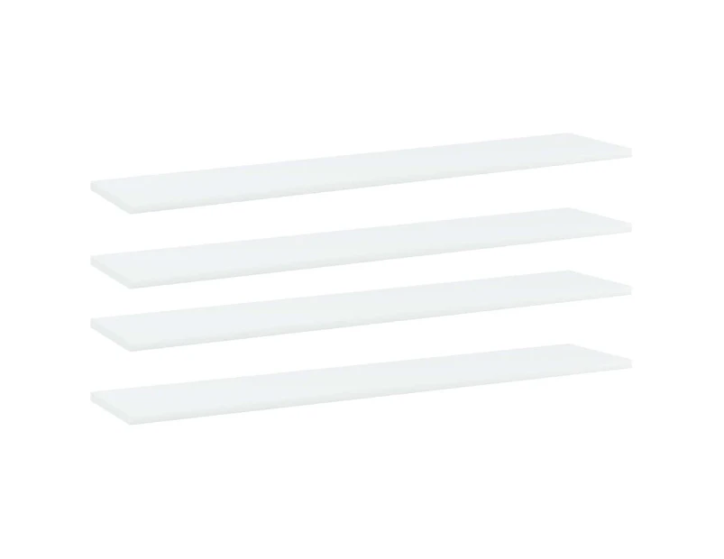 vidaXL Bookshelf Boards 4 pcs White 100x20x1.5 cm Engineered Wood