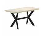 vidaXL Dining Table 140x70x75 cm Solid Bleached Mango Wood