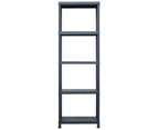 Storage Shelf Racks 2 pcs Black 125 kg 60x30x180 cm Plastic