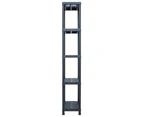 Storage Shelf Racks 2 pcs Black 125 kg 60x30x180 cm Plastic
