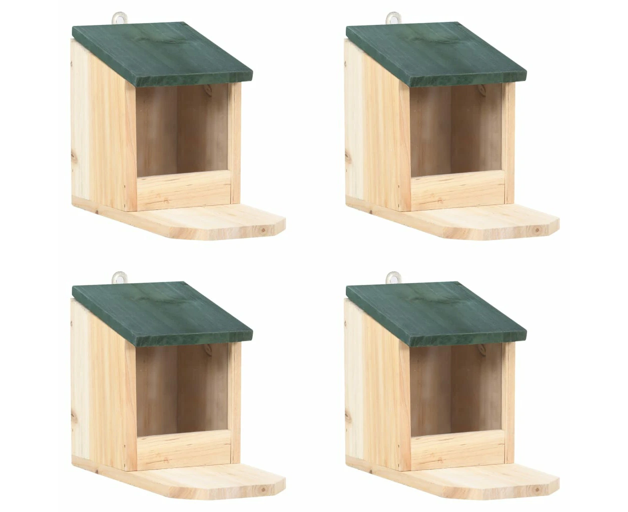 vidaXL Squirrel Houses 4 pcs Firwood