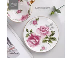 Bone China Floral Tea Set Cup And Saucer Set Italian Style Ceramic Porcelain Tea & Coffee Tableware Set