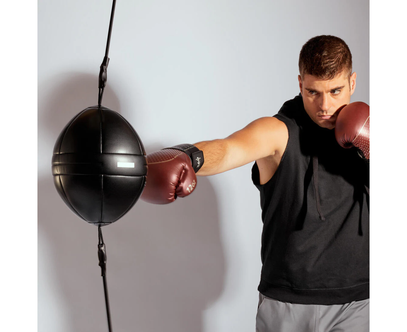 DECATHLON OUTSHOCK Boxing Double End Speed Ball - Black