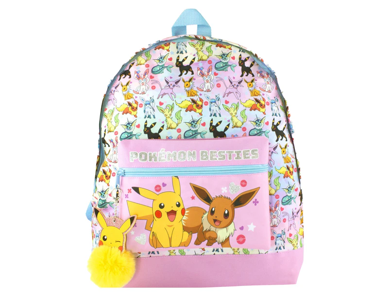 Pokemon Girls Besties Glitter Pikachu Backpack (Multicoloured Print) - NS5740