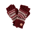Regatta Childrens/Kids Baneberry Knitted Fingerless Gloves (Dark Pimento) - RG8353
