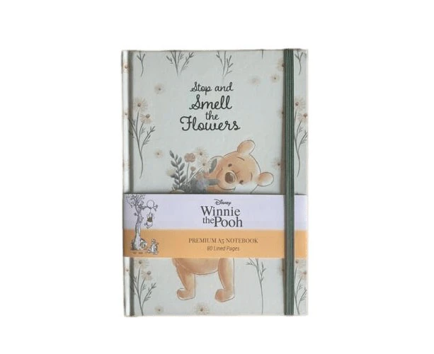 Winnie the Pooh Stop And Smell The Flowers Notebook (Off White/Green/Yellow) - PM3471