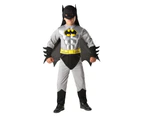 Batman Childrens/Kids Deluxe Metallic Costume (Silver/Black/Yellow) - BN4809