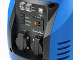 GENTRAX 2.5KW Max 2.2KW Rated Inverter Generator 2 x 240V Outlets Pure Sine Portable Petrol Camping