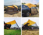 Winmax Portable Car Awning Sun Shelter with Mosquito Net for Camping-Orange