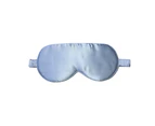 Biwiti Pure Mulberry Silk Eye Mask Soft Padded Sleeping Eye Mask Light Blocking Blindfold -Blue