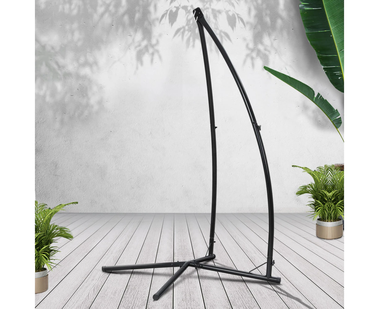 Gardeon Hammock Chair Steel Stand Outdoor Furniture Heavy Duty Black