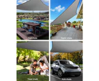 InstaHut Shade Sail 4x5m Rectangle 280GSM 98% Grey Shade Cloth