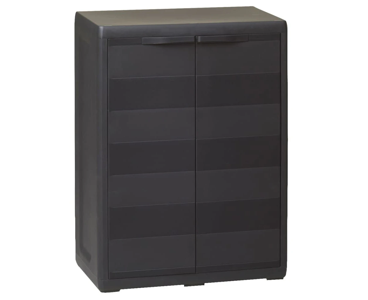 vidaXL Garden Storage Cabinet with 1 Shelf Black