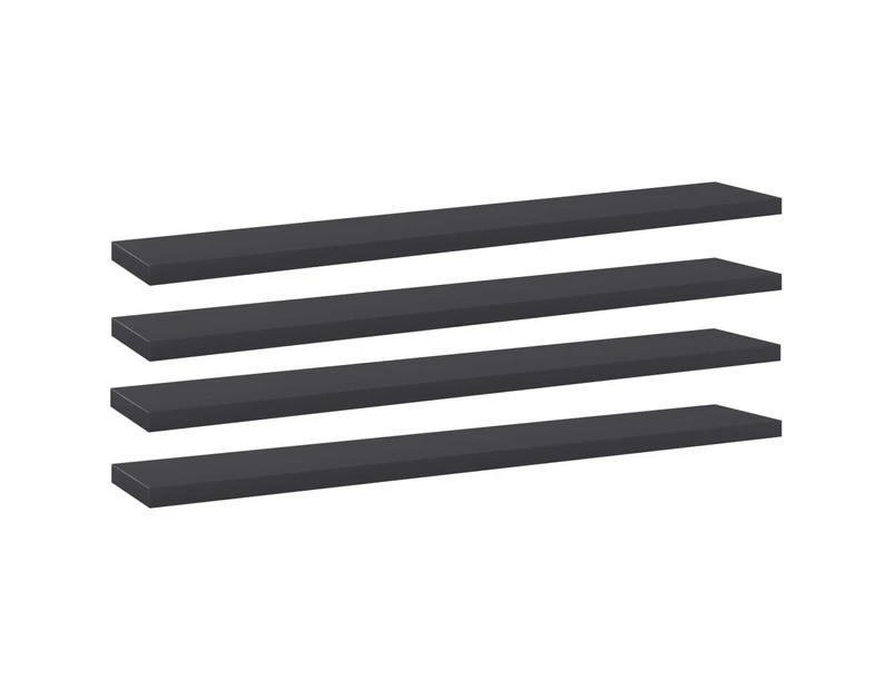 vidaXL Bookshelf Boards 4 pcs Grey 60x10x1.5 cm Engineered Wood