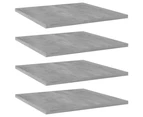 vidaXL Bookshelf Boards 4 pcs Concrete Grey 40x40x1.5 cm Engineered Wood