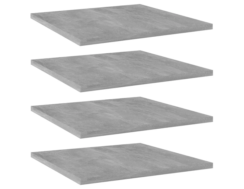 vidaXL Bookshelf Boards 4 pcs Concrete Grey 40x40x1.5 cm Engineered Wood