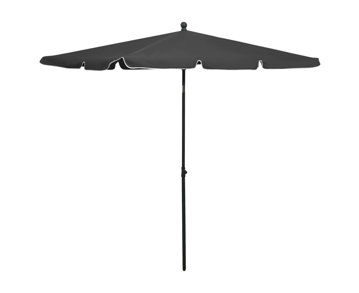 vidaXL Garden Parasol with Pole 210x140 cm Anthracite