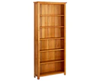 vidaXL 6-Tier Bookcase 80x22.5x180 cm Solid Oak Wood