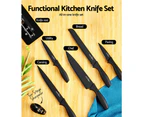 5-Star Chef 7PCS Kitchen Knife Set Stainless Steel Non-stick with Sharpener