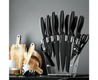 5-Star Chef 17PCS Kitchen Knife Set  w/ Block Stainless Steel Nonstick Sharpener