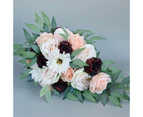 Artificial Flower Bouquet Simulation Water Drop Flowers Ornament Supplies for Wedding Engagement Ceremony