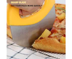 Premium Pizza Cutter Food Chopper - Super Sharp Blade Stainless Steel Pizza Cutter Rocker Slicer , Dishwasher Safe