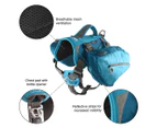 Kurgo Big Baxter Dog Harness & Storage Pack - Coastal Blue