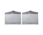 Gazebo Side Wall Solid Waterproof 3m Width In Carry Bag Silver - Grey