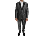 Dolce  Gabbana Gray Patterned MARTINI 2 Piece Suit