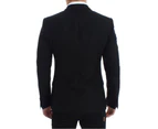 Dolce  Gabbana Black wool silk SICILIA blazer