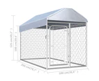 Outdoor Dog Kennel with Roof 200x100x125 cm