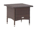 vidaXL Tea Table Brown 50x50x47 cm Poly Rattan