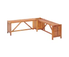 vidaXL Garden Corner Bench with Planter 117x117x40 cm Solid Acacia Wood