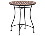 Mosaic Bistro Table Brown 60cm Ceramic