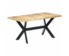 Dining Table 160x80x75 cm Solid Rough Mango Wood