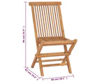 vidaXL Folding Garden Chairs 4 pcs Solid Wood Teak