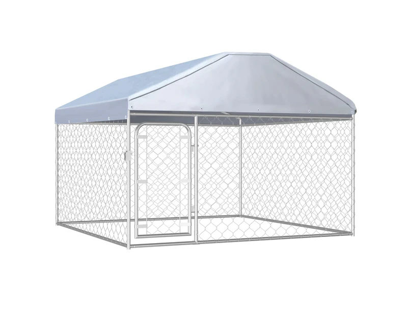 Outdoor Dog Kennel with Roof 200x200x135 cm